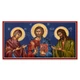 Stunning icon featuring our Lord, His Mother, and John the Baptist in heaven