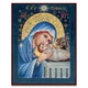 Beautiful and touching icon of the Theotokos cradling and kissing her Son Jesus