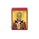 Micro icon of Saint Nicholas clothed as Bishop of Myra and with hand upraised in blessing