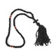 100 Knot wool Black prayer rope with tassle and cross 