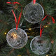 Crystal icon ornaments of the Nativity and related saints. 
