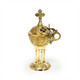 Deluxe Brass Incense censer with cross and floral design 