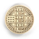 Double-sided wooden Prosphora seal for baking Greek and Slavic style loaves; carved with liturgical symbols.
