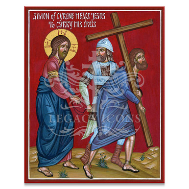 8x10 Simon of Cyrene Helps Jesus to Carry His Cross - STA05