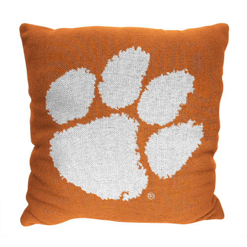 COL 469 Invert - Clemson, 2Pk-14X14 Dbl Sided Jacq Plw