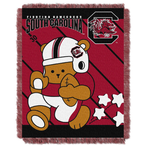 South Carolina OFFICIAL Collegiate "Half Court" Baby Woven Jacquard Throw