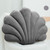 Velvet Sea Shell Throw Pillow Scallop Shaped Pillow with Insert for Sofa Bed Chair