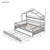 Wooden Full Size House Bed with Twin Size Trundle,Kids Bed with Shelf