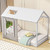 Twin Size House Platform with Roof and Window, White+Antique Grey(Old SKU: WF294130AAE)