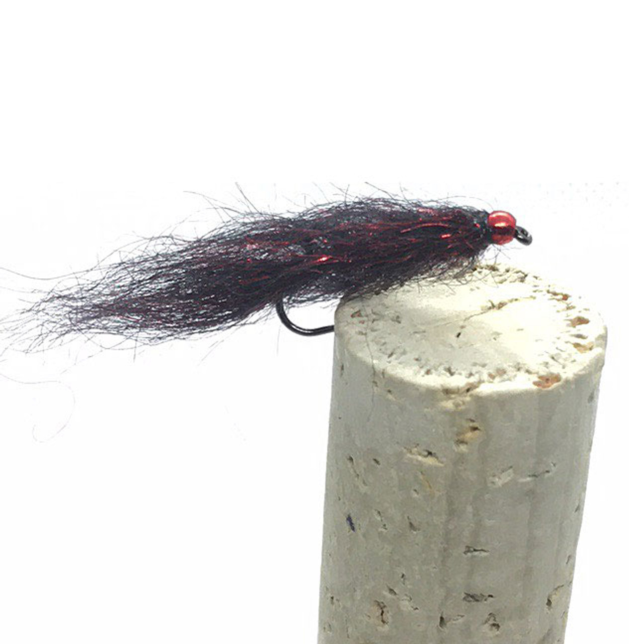 Black Balanced Leeches. Set of 3. Red Tungsten Beads Fly Fishing Flies 