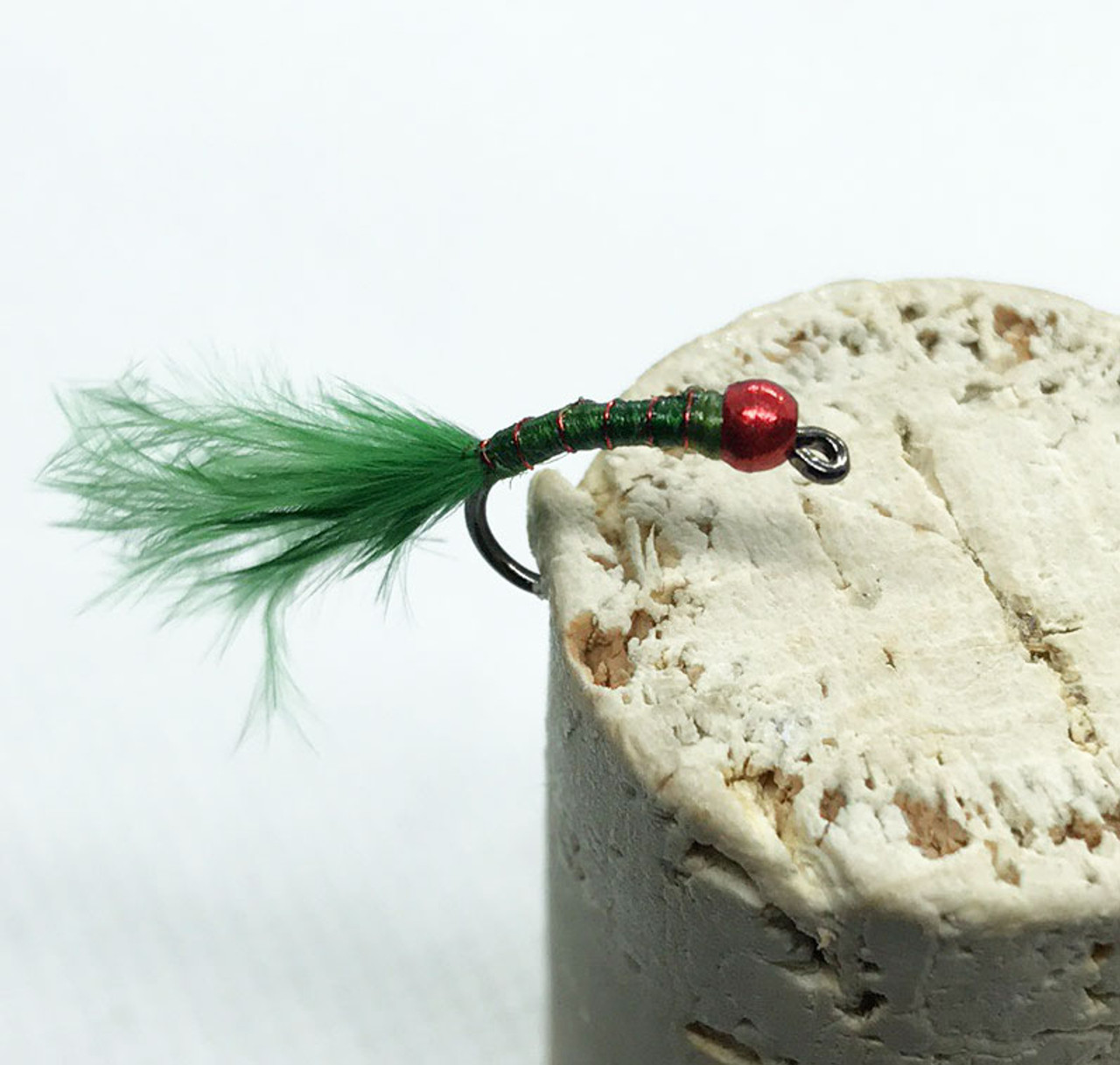 Green Bloodworm (Package of 3 flies)