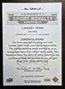 Upper Deck Sports Royality Goudey Racing Worn Patched Lindsey Vonn card N0 SRMLV