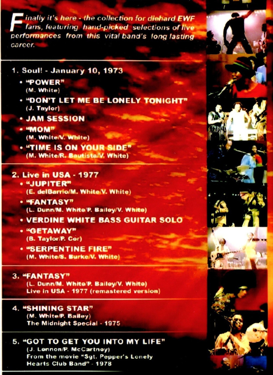 Earth, Wind, and Fire Rarities Collection Vol 1 on DVD - Media