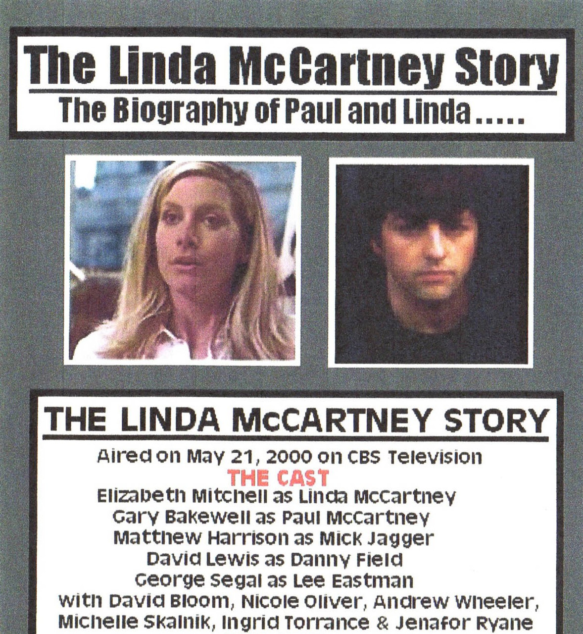 The Linda McCartney Story on DVD, her life with Paul McCartney of