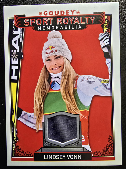 Upper Deck Sports Royality Goudey Racing Worn Patched Lindsey Vonn card N0 SRMLV