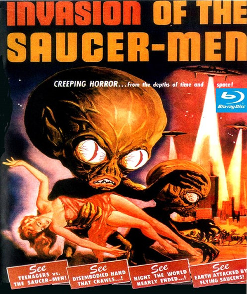 Invasion of the Saucer-Men UNCUT rare cult Sci-Fi drive-in movie on Blu-Ray