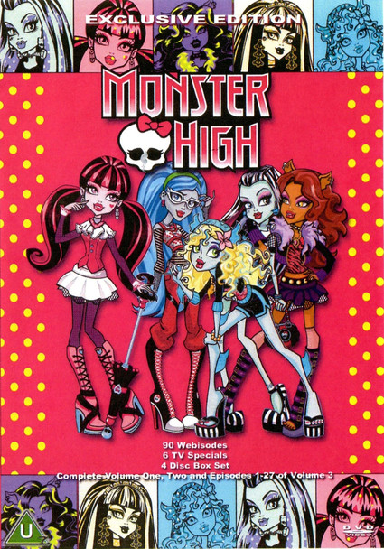 Monster High Vol. 1, 2, and 3 on a 4 dvd set