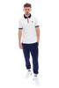 Fila Mens Polo Shirt BB1 FILA Vintage 80's Striped Polo in Gardenia White / FILA Navy / Red