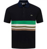 Lacoste Mens Polo Shirt French Made Contrast Stripe Polo