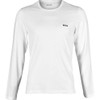 Hugo Boss Mens T-Shirt Embroidered BOSS Long Sleeve Tee in White