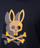 Psycho Bunny Mens T-Shirt Chicago Dotted Tee in Navy Blue
