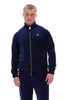 Fila Mens Track Jacket Velour FILA Vintage Gold Eddie Track Top in Navy Blue