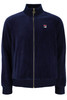 Fila Mens Track Jacket Velour FILA Vintage Gold Eddie Track Top in Navy Blue