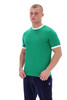 Fila Mens T-Shirt Marconi FILA Vintage Ringer Tee in Jelly Bean Green / White