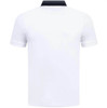 Hugo Boss Mens Polo Shirt BOSS Colour Block Collar Slim Fitted Polo Shirt in White