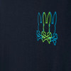 Psycho Bunny Mens T-Shirt Pompey Graphic Tee in Navy