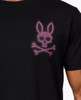 Psycho Bunny Mens T-Shirt Lancaster Cross Stitched Tee in Black