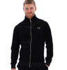 Sergio Tacchini Mens Track Top Court Tip Velour Track Jacket in Black