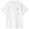 Carhartt Mens T-Shirt WIP Script Embroidery Tee in White / Black