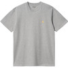 Carhartt Mens T-Shirt WIP Chase Tee in Grey Heather Gold
