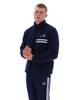 Sergio Tacchini Mens Jacket New Supermac Borg Fleece in Maritime Blue