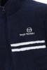 Sergio Tacchini Mens Jacket New Supermac Borg Fleece in Maritime Blue
