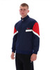 FILA Mens Track Jacket Albarn Inspired Track Top in Fila Navy / Red