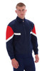 FILA Mens Track Jacket Albarn Inspired Track Top in Fila Navy / Red