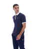 Fila Polo Shirt Mens FILA BB1 Classic Vintage Striped Polo in FILA Navy / Raffia / Gardenia