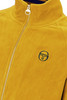 Sergio Tacchini Track Jacket Mens Velour Court Track Top in Arrowwood Yellow