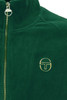 Sergio Tacchini Track Jacket Mens Velour Court Track Top in Eden Green