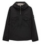 Weekend Offender Jacket Over Head Mayfield Check Trim Winbreaker in Black