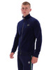 Sergio Tacchini Track Jacket Mens Velour Court Track Top in Maritime Blue