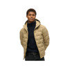 Superdry Mens Jacket Hooded Quilted Puffer Coat in Canyon Sand Brown