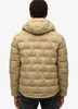 Superdry Mens Jacket Hooded Quilted Puffer Coat in Canyon Sand Brown