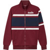 Diadora Track Jacket Mens 80's Track Top in Empire Red