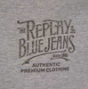 Replay Mens T-Shirt Distressed Lettering Tee in Grey