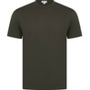 Sunspel T-Shirt Classic Mens Cotton Tee in Dark Green