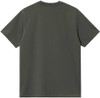 Carhartt Wip Mens T-Shirt Script Embroidered Tee in Optunia Green / White