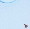 Paul Smith Mens T-Shirt Organic Zebra Tee in Pale Blue